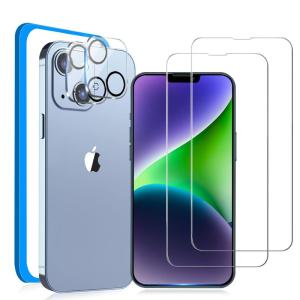 iphone14 ガラスフィルム ［2枚］ iPhone14 カメラフィルム ［2枚］ iphone14 フィルム アイフォン14 用 強化ガラの商品画像