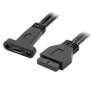 cablecc シングルポート USB 3.1 Type C USB-C メス - USB 3.0 マザーボード 19ピン ヘッダーケーブルの商品画像