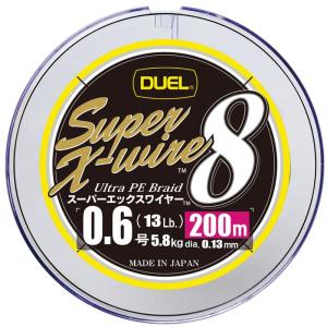 DUEL (デュエル) PEライン 釣り糸 スーパーエックスワイヤー8 ライン 釣りライン 釣具 高強度 高感度 0.6号 200m 5色の商品画像