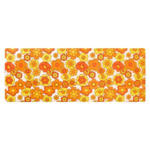 オカ (OKA) ルアンス キッチンマット 約45cm×120cm オレンジ (昭和 レトロ 拭ける やわから PVC ビニール 洗濯不要)の商品画像