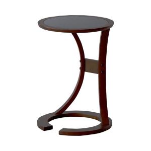 市場 サイドテーブル 丸 天然木使用 Lotus 幅40X奥40x高さ56cm ブラウン 手元まで寄せることができるデザイン ILT-350の商品画像