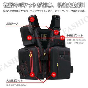 ライフジャケット 救命胴衣 釣り フローティン...の詳細画像2