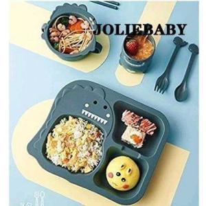 ベビー食器 6点セット 可愛い 子供用品 食器セット キーズ カトラリーセット 仕切り ボウルカップ...