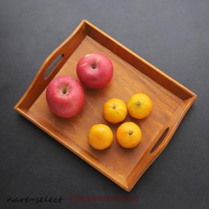 天然木製 羽反 長角膳 木製トレイ お盆トレイ...の詳細画像2