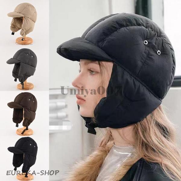 フライトキャップ 中綿帽子 飛行帽 トラッパー 耳あて付き パイロットキャップ 防風 防寒 秋冬 レ...