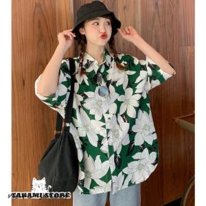 アロハシャツ トップス レディース 半袖 花柄 ...の商品画像
