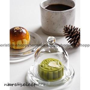 ラウンドガラスケーキドームカバー ケーキサーバー 蓋 トレイ