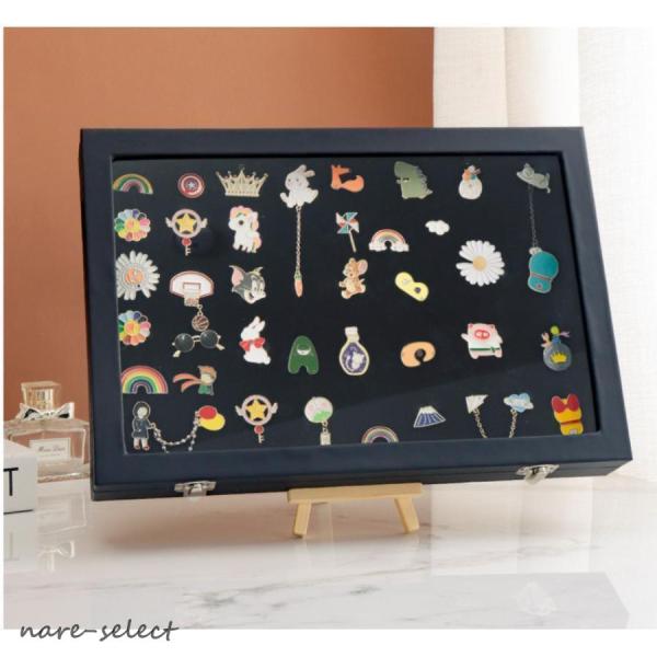 ブローチ 缶バッジディスプレイ スタンド付き 収納大容量 120個 収納可ディスプレイ 展示用 ピン...