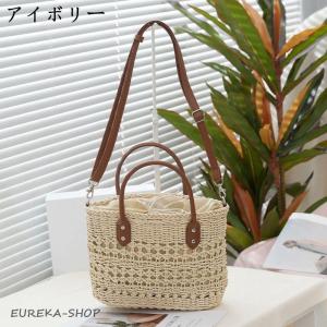 カゴバッグ夏 かごバッグ おしゃれ トートバッ...の詳細画像3