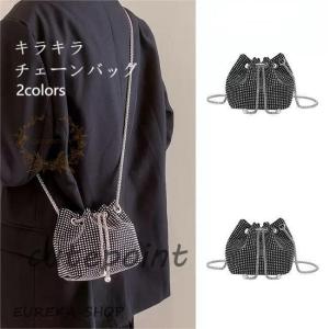 adia パーティバッグ キラキラ ポーチ ショルダー ラインストーン