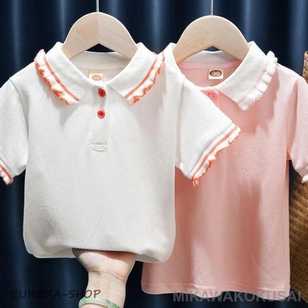 キッズ　　シャツ　子供Tシャツ　女の子  春夏　半袖　シャツ　トップス　インナー　カジュアル　吸汗　...