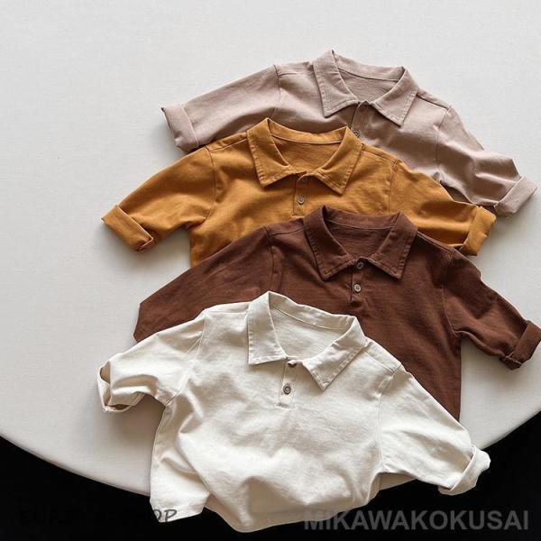 キッズ　　シャツ　子供Tシャツ　女の子 男の子  春夏　長袖　シャツ　トップス　インナー　カジュアル...