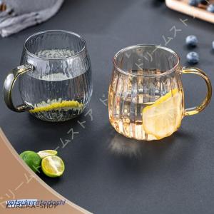 耐熱ガラス製 マグカップ 400ml 軽量ガラス おしゃれ ガラスマグカップ 電子レンジ対応 食洗機対応 クラシック ティーカップ かわいい おうちカフェ