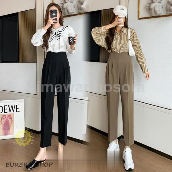 パンツ レディース きれいめ テーパードパンツ 低身長 冬コーデ 秋 春 夏 9分丈 ボトムス 20...