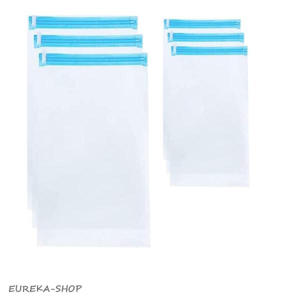衣類 圧縮袋 あっしゅく袋 6枚セット手巻き 掃除機不要 防塵防湿 防虫防カビ 繰り返し使用出来 衣...