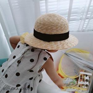 女の子 男の子 麦わら帽子 UVカット 紫外線...の詳細画像2