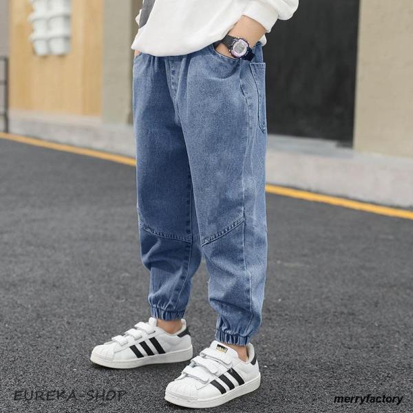 サルエルパンツ 子供 男児 薄手 デニムパンツ 夏 キッズ Ｇパン 男の子 ジーンズ ゆったり ウエ...