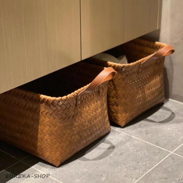 籐編みのレトロな収納ケースです、籐編みのバスケットは高級感があります、籐製のお菓子収納かごです、籐編...