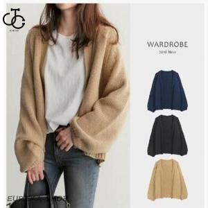 ショートニット カーディガン セーター コート レディース 暖かい 秋冬 ス 長袖 おしゃれ きれいめ