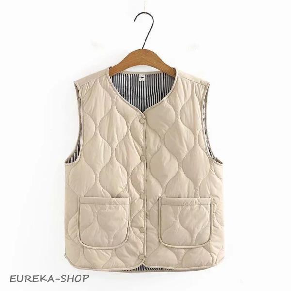 中綿 レディース  アウター キルティング ショート丈 インナー ライナー ゆったり シンプル 無地...