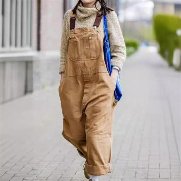 サロペット ワイド レディース ゆったり 着痩せ 韓国 おしゃれ カジュアルパンツ チノパンツ 夏 ...