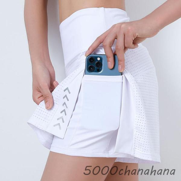 ゴルフウェア レディース ゴルフスカート インナーパンツ付 テニススカート ストレッチ カーゴスカー...