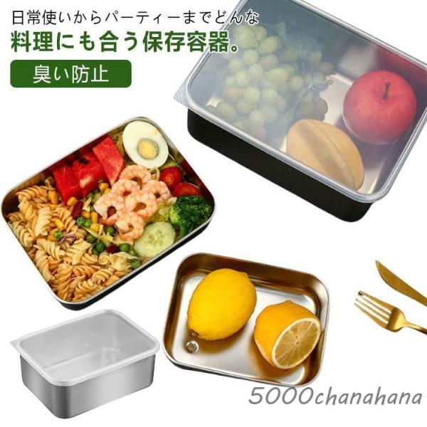 サビにくい 保存容器 臭い防止 深型 フタ付き 作り置き キムチ保存 浅型 食品保存 漏れ防止 ステ...