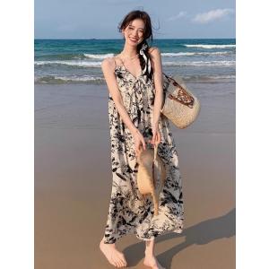 リゾートワンピ　ハワイアン　リゾートワンピース　ワンピース　夏　マキシワンピ　マキシワンピ リゾート　キャミワンピ　マキシ丈　キャミワンピース　マキシ
