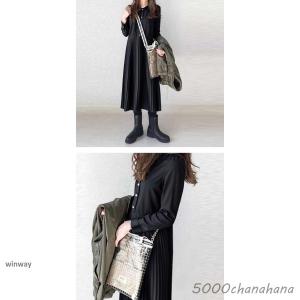 シャツワンピース レディース 長袖 ワンピース...の詳細画像2