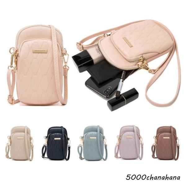 マルチケース ポシェット ストラップ付き 2way ポーチ 財布 ショルダー スマホ収納 財布 レデ...