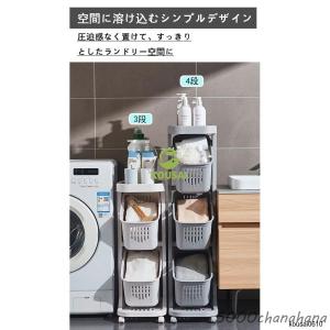 ランドリーバスケット スリム キャスター付き3...の詳細画像2