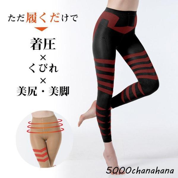 着圧レギンス 着圧スパッツ ハイウエスト スパッツ 脚やせ 着圧 レギンス ダイエット レディース ...