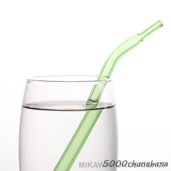 同色3本セット ストロー ガラス まっすぐ ストレートストロー マイストロー 口を傷めない 平たい口...