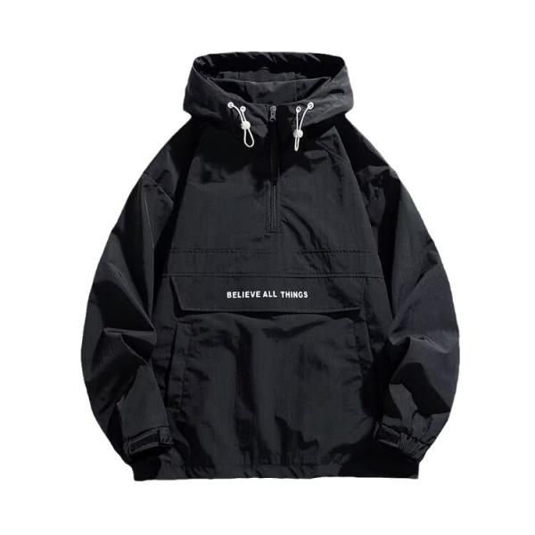 マウンテンパーカー ハーフジップ メンズ アノラック パーカー ナイロン プルオーバー  レディース...