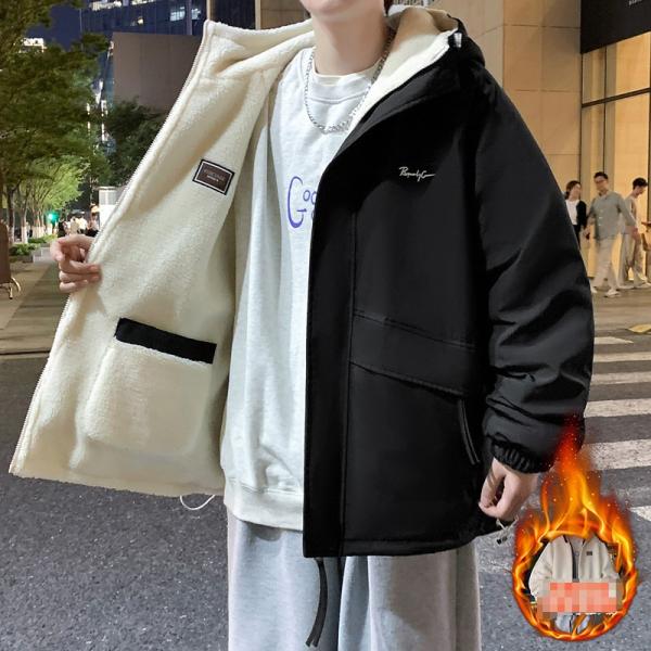 暖かい 裏起毛 防寒 マウンテンパーカー メンズ  カジュアル ウインドブレーカー スタンド フルジ...