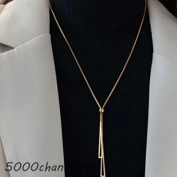 ネックレス レディース Y字 ラリエット ロング  シンプル チェーン