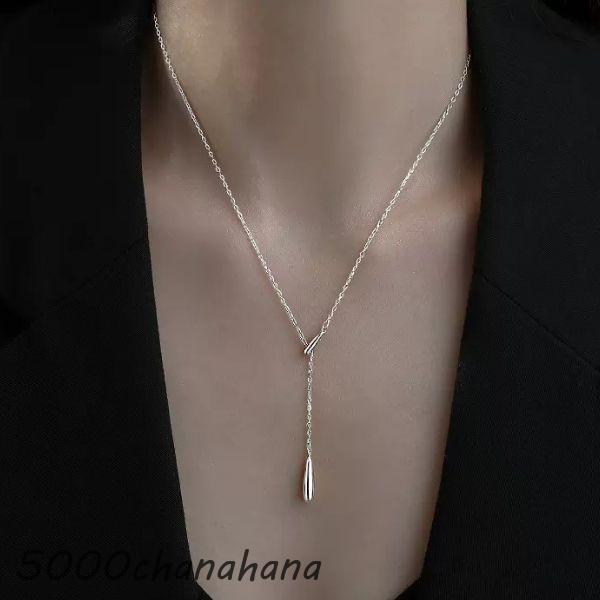 ネックレス レディース Y字 ロング  シンプル チェーン