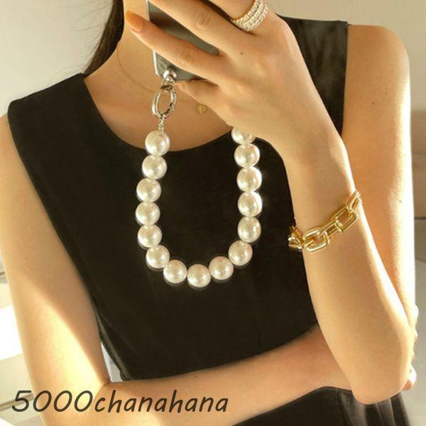 スマホストラップ 手首 ハンドストラップ チャーム ビジューパール 落下防止  アクセサリー