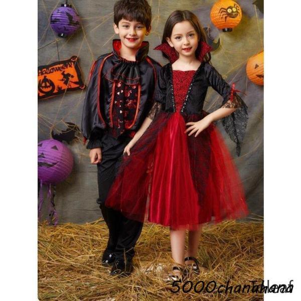 【ハロウィン】衣装 子供 コスプレ コスチューム 衣装 女の子 男の子 仮装  ドレス 魔女 バンパ...