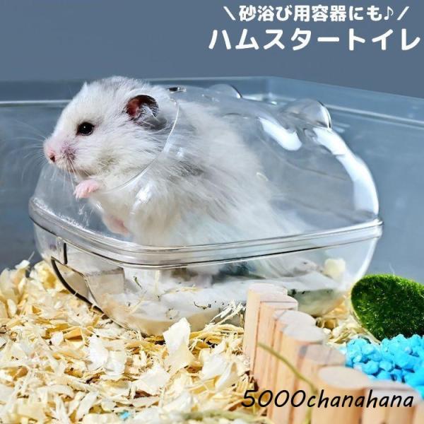 ハムスタートイレ ハムスターハウス 小動物用 砂遊び場 お風呂 バスルーム 洗面所 シャワー室 透明...