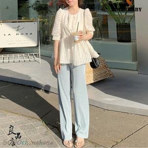 マタニティ セットアップ シャツ 半袖 夏 レ...の詳細画像5