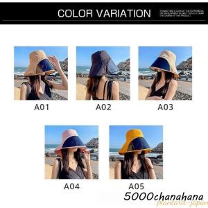 新作サンバイザー レディース つば広帽子 全顔...の詳細画像4