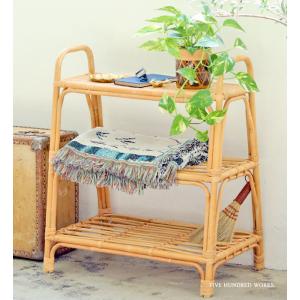 Creer JUGLAS 3段シェルフ ラタン 高さ70cm （ ユグラ 籐 シェルフ 棚