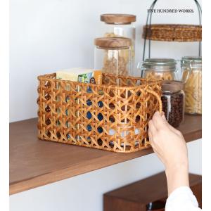 ツルヤ商店 籐バスケット maru S(籐 ラタン カゴ バスケット 収納かご