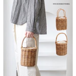 かごバッグ ミニバッグ ハンドバッグ バスケット 藤 皮付きラタン 持ち