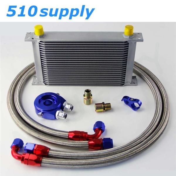 オイルクーラー BNR32 BCNR33 BNR34 22段 汎用 type1 ブルー スカイライン...