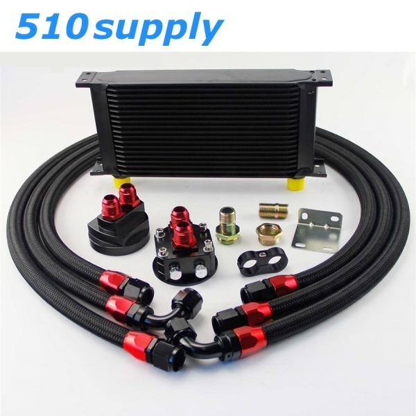 オイルクーラー RX-8 SE3P 19段 汎用 オイルエレメント移設タイプ ブラック 13B-MS...