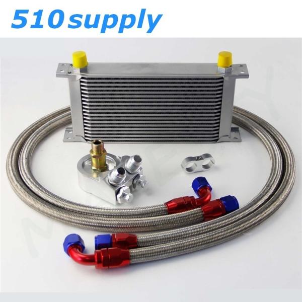 オイルクーラー BNR32 BCNR33 BNR34 19段 汎用 type2 シルバー スカイライ...