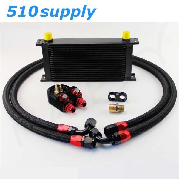 オイルクーラー BNR32 BCNR33 BNR34 19段 汎用 type2 ブラック スカイライ...