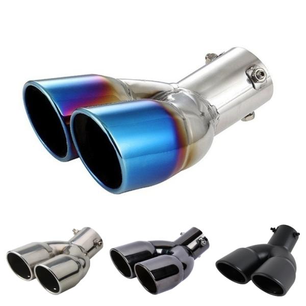 トヨタ エスティマ 50系 マフラーカッター 2本出し チタンカラー ステンレス 選べる4タイプ ド...